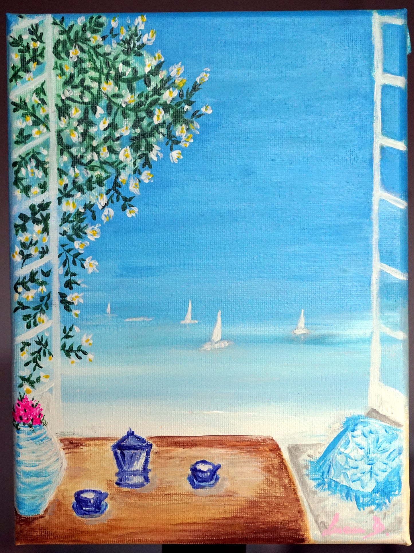 Facing the sea (18x24 cm)