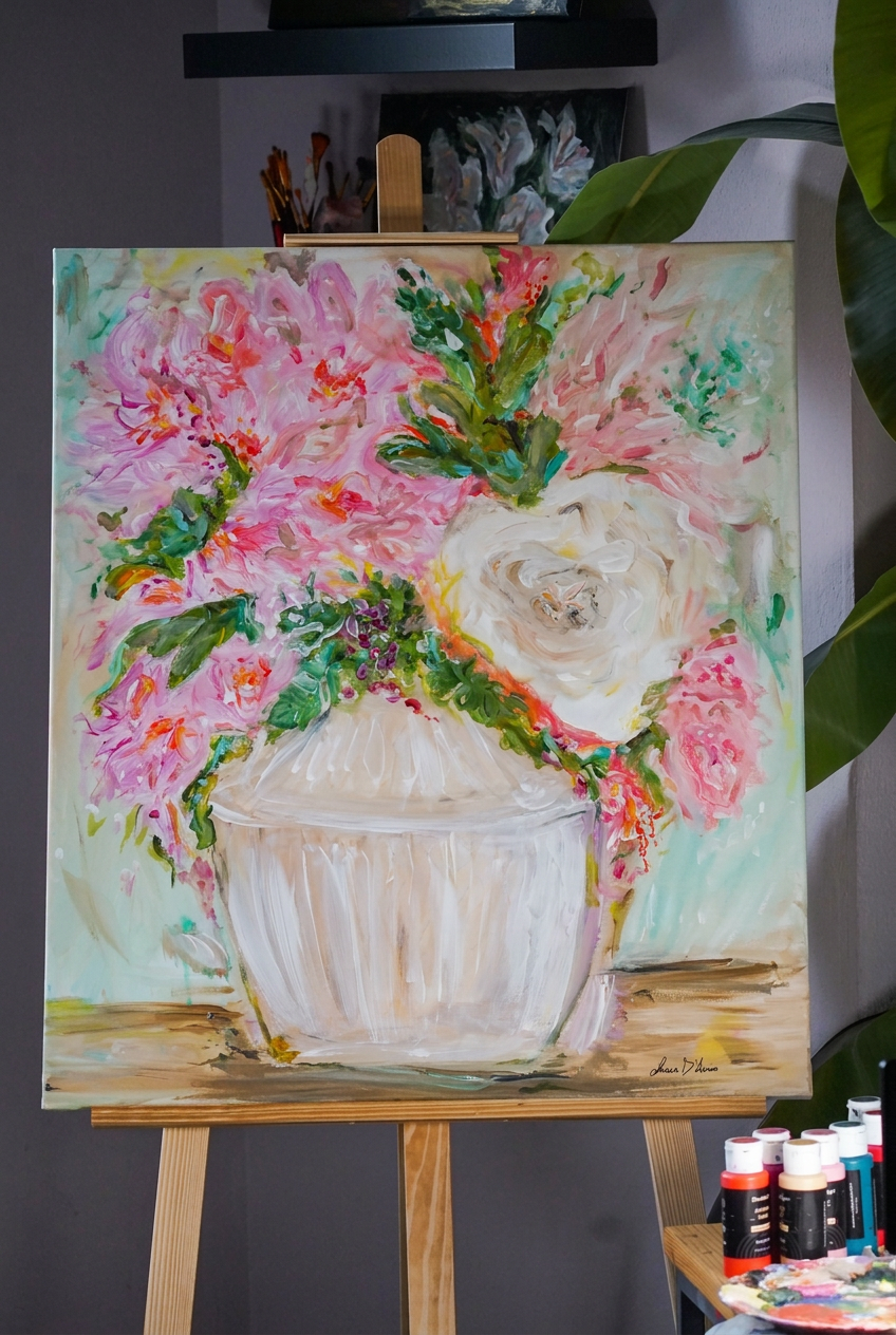 Due anime, una fioritura (Two Souls, one Flowering). 60x70 cm